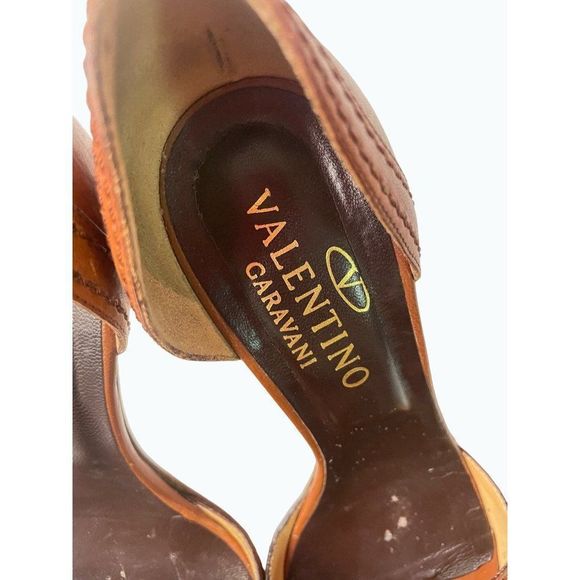Valentino Garavani Brown Leather Sandals 36.5 US size 5.5 - Picture 8 of 9